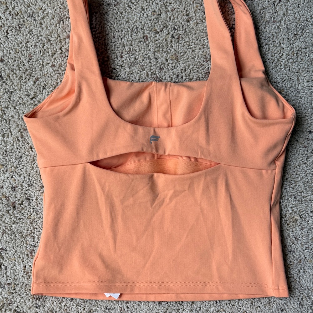 Fabletics Peach Pleated Skirt & Crop Tank Set - Picture 4 of 5